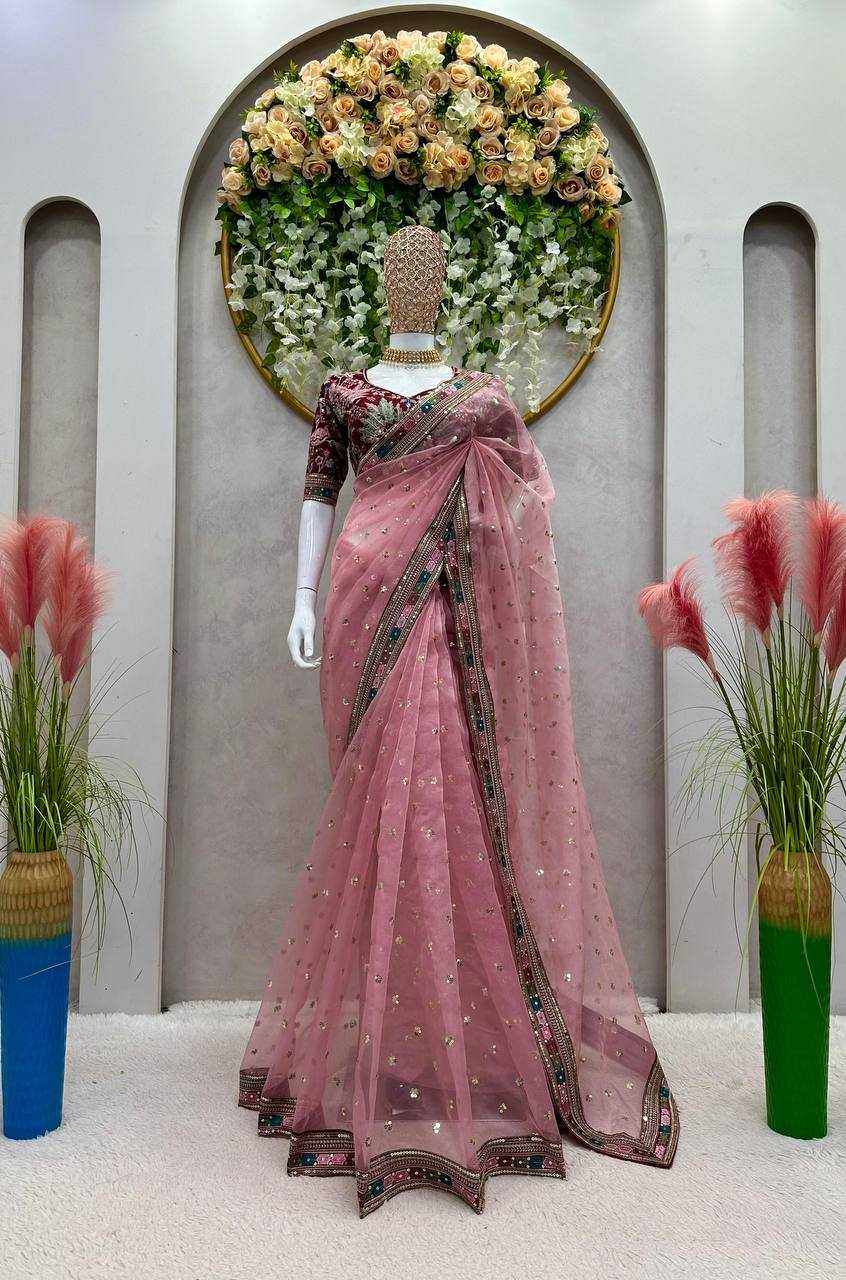 YNF ORGANZA SILK RIN133 481 WHOLESALE SAREES MANUFACTURER
